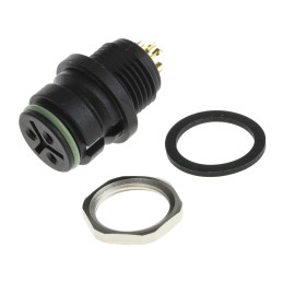 1 pcs - binder Circular Connector, 3 Contacts, Panel Mount, Miniature Connector, Socket, Female, IP67, 720 Series