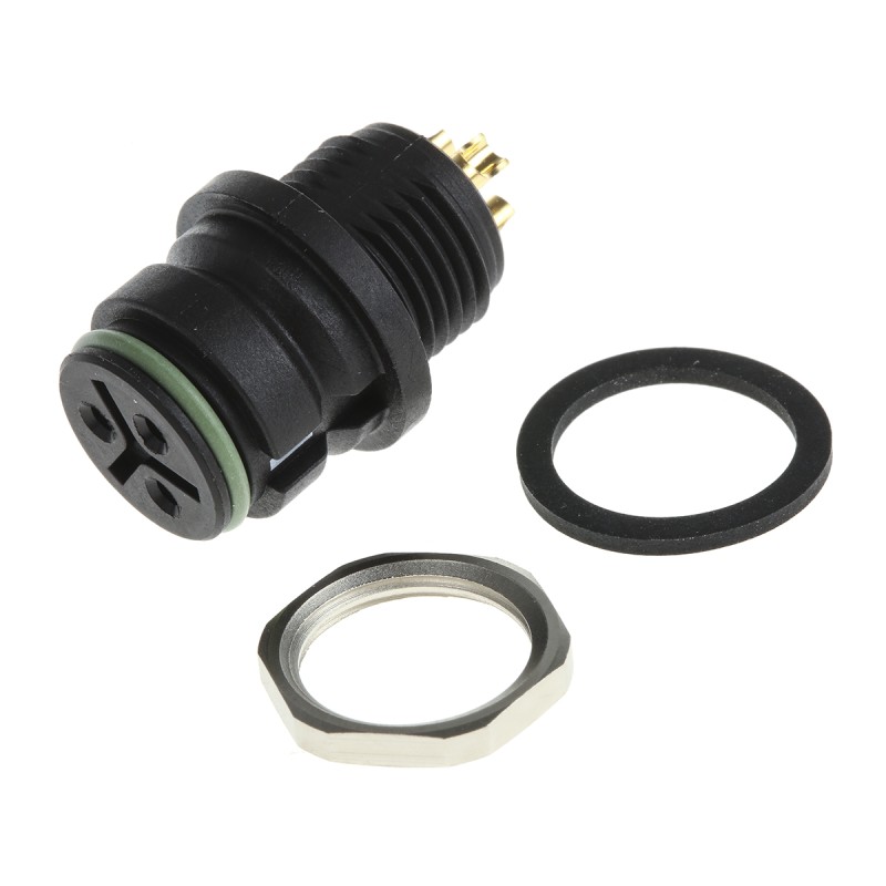 1 pcs - binder Circular Connector, 3 Contacts, Panel Mount, Miniature Connector, Socket, Female, IP67, 720 Series