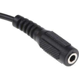 1 pcs - RS PRO Male 3.5mm Stereo Jack to Female 3.5mm Stereo Jack Aux Cable, Black, 3m