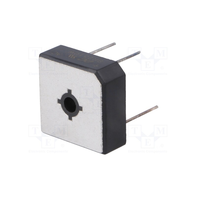 10 pcs : BR2510W - Bridge rectifier: single-phase, Urmax: 1kV, If: 25A, Ifsm: 400A