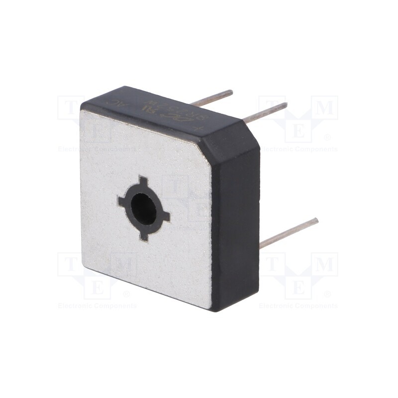 10 pcs : BR252W - Bridge rectifier: single-phase, Urmax: 200V, If: 25A, Ifsm: 400A