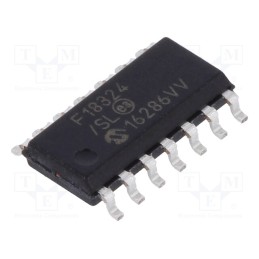 10 pcs : PIC16F18324-I/SL - IC: PIC microcontroller, 7kB, 32MHz, 2.3÷5.5VDC, SMD, SO14, PIC16
