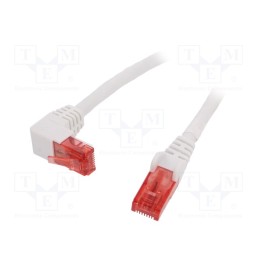 10 pcs : 51520 - Patch cord, U/UTP, 6, stranded, CCA, PVC, white, 0.25m, 25AWG