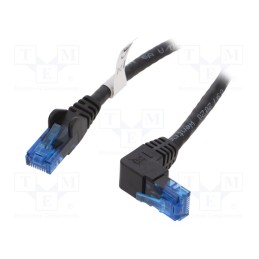 10 pcs : 51528 - Patch cord, U/UTP, 6a, stranded, CCA, PVC, black, 0.5m, 24AWG