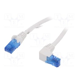 10 pcs : 51536 - Patch cord, U/UTP, 6a, stranded, CCA, PVC, white, 1m, 24AWG