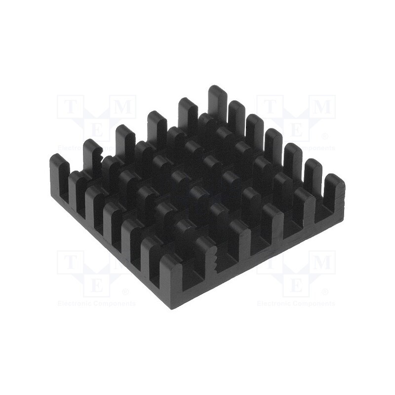 10 pcs : ICK BGA 23X23 - Heatsink: extruded, black, L: 23mm, W: 23mm, H: 6mm, aluminium