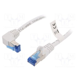 10 pcs : 51564 - Patch cord, S/FTP, 6a, stranded, Cu, LSZH, white, 1m, 27AWG, -20÷65°C