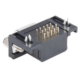 1 pcs - RS PRO 15 Way Right Angle Through Hole D-sub Connector Socket, 2.29mm Pitch
