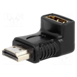 10 pcs : 51727 - Adapter, HDMI socket 90°,HDMI plug, black
