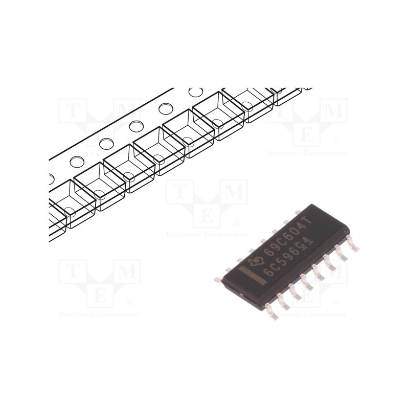 10 pcs : TPIC6C596DRG4 - IC: peripheral circuit, 8bit,shift register, SMD, SO16, -40÷125°C