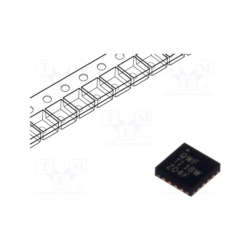 10 pcs : TPS61181ARTER - IC: driver, boost, LED driver, WQFN16, 180mA, 5÷39V, Ch: 6, 5÷24VDC
