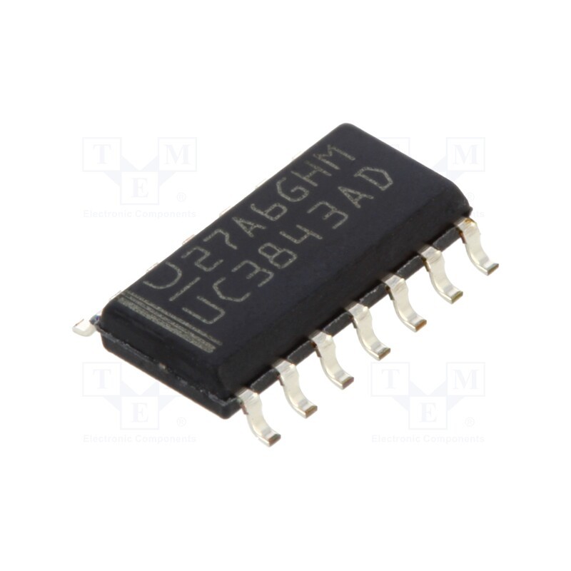 10 pcs : UC3843AD - IC: PMIC, PWM controller, 1A, 47÷500kHz, Ch: 1, SO14, Uoper: 7.6÷30V