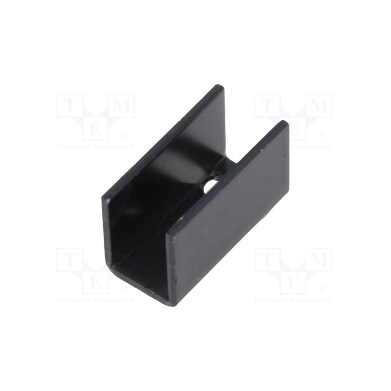 10 pcs : - Heatsink: moulded, U, SOT32,TO126, black, L: 25mm, W: 12mm, H: 15mm