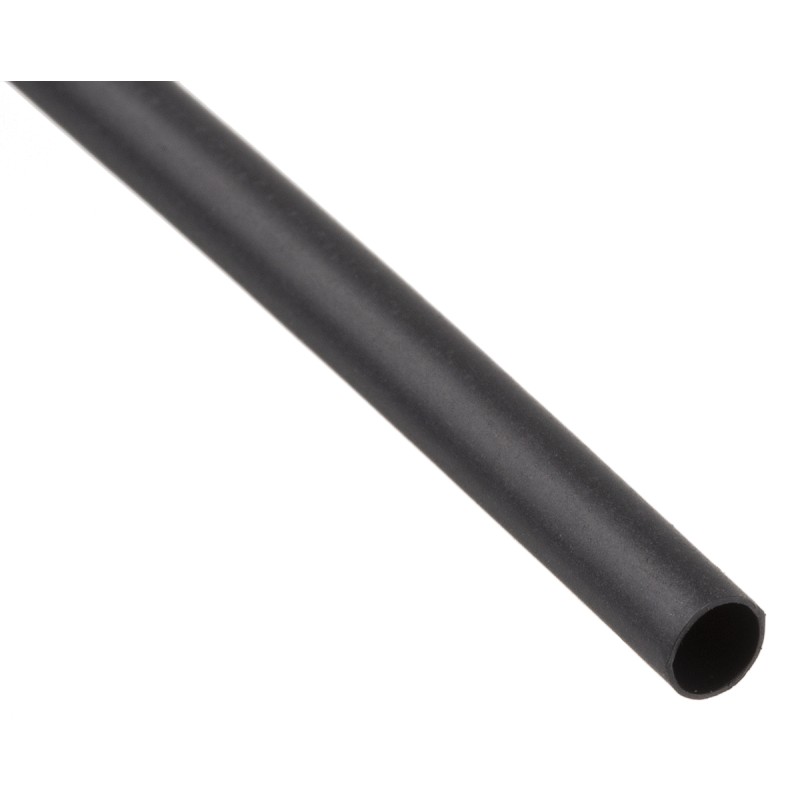 1 pcs - TE Connectivity Heat Shrink Tubing, Black 3.2mm Sleeve Dia. x 1.2m Length 2:1 Ratio, CGPT Series