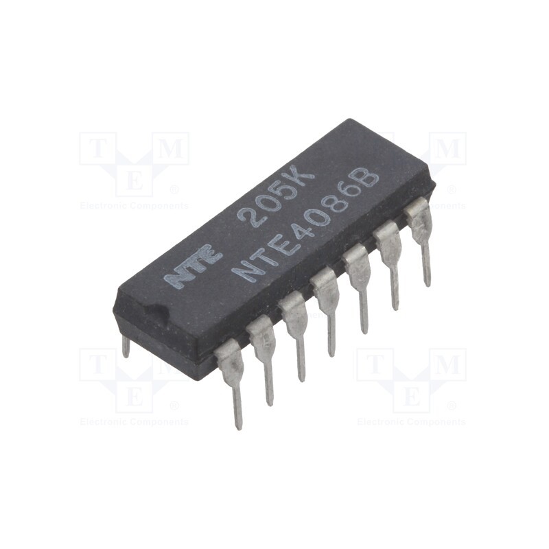 10 pcs : NTE4086B - IC: digital, AND-NOR,combination, Ch: 4, IN: 2, CMOS, THT, DIP14