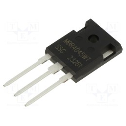 10 pcs : MBR4045WT - Diode: Schottky rectifying, THT, 45V, 40A, TO247AD, , Ir: 1mA