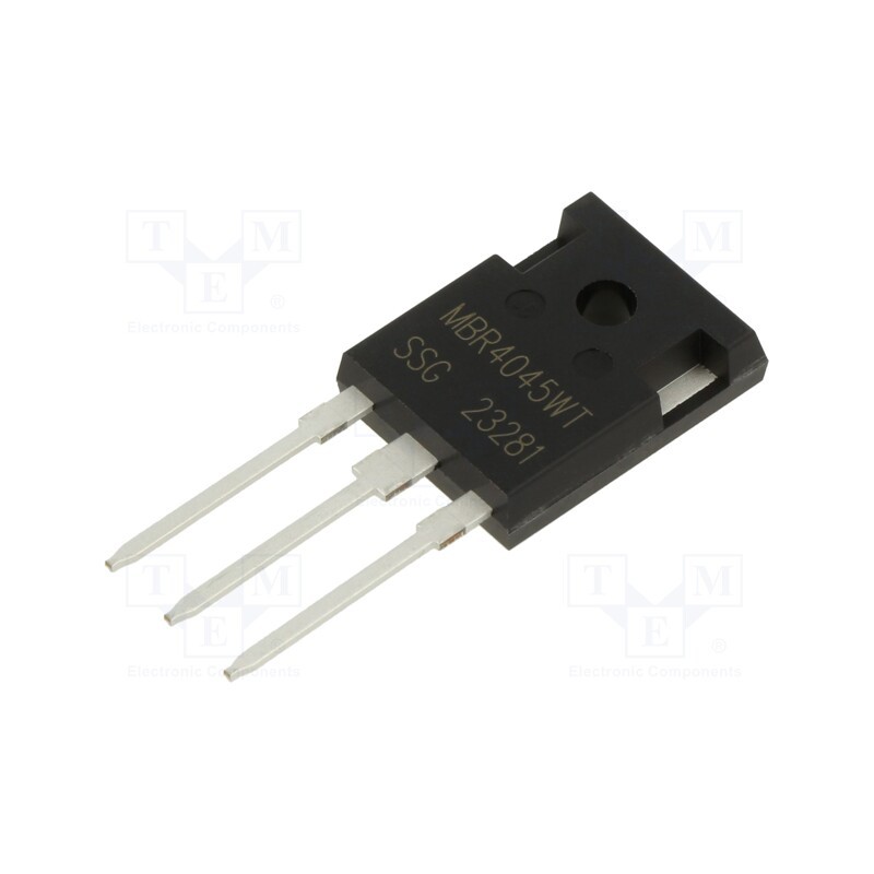 10 pcs : MBR4045WT - Diode: Schottky rectifying, THT, 45V, 40A, TO247AD, , Ir: 1mA