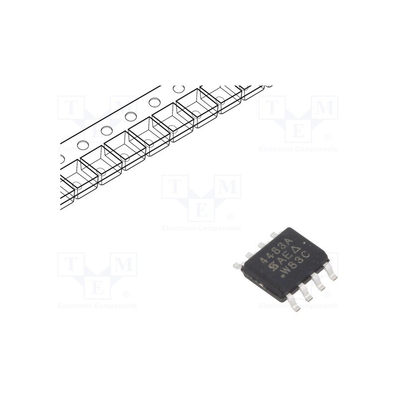 10 pcs : SI4483ADY-T1-GE3 - Transistor: P-MOSFET, unipolar, -30V, -15.4A, 3.8W, SO8