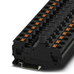 25 pcs - Phoenix Contact PT Series Black Fused DIN Rail Terminal, Single-Level, Fused