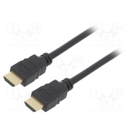 10 pcs : 60608 - Cable, HDMI 1.4, HDMI plug,both sides, 0.5m, black, 30AWG