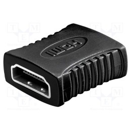 10 pcs : 60729 - Adapter, HDMI socket,both sides, black