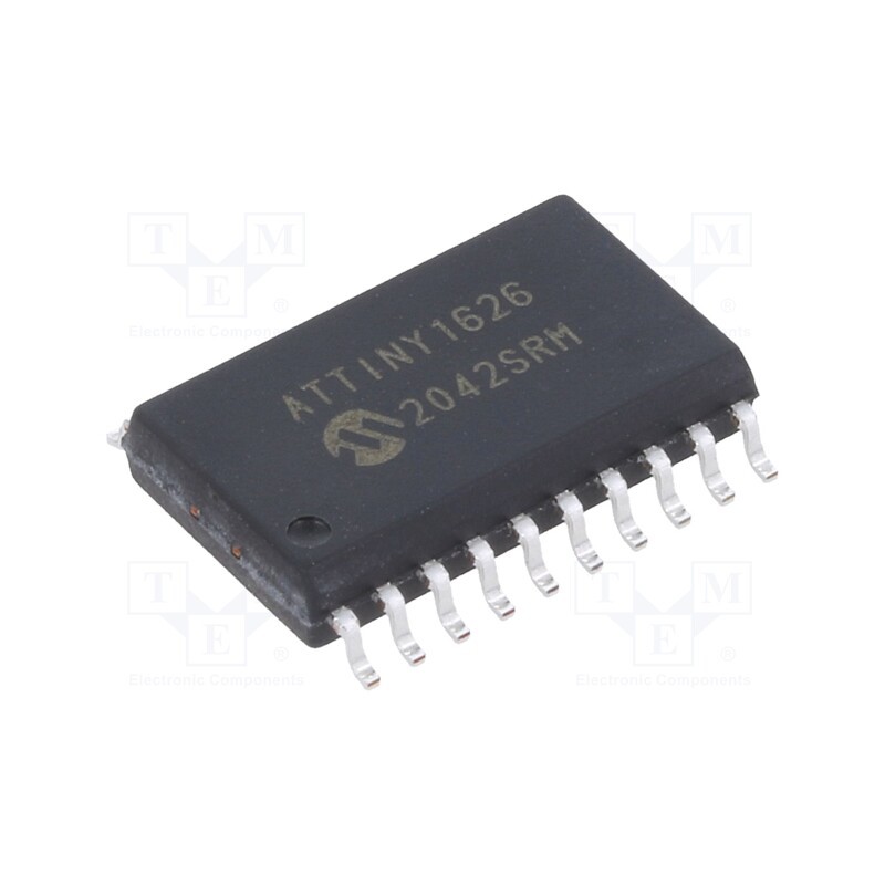 10 pcs : ATTINY1626-SU - IC: AVR microcontroller, SO20, Ext.inter: 18, Cmp: 1, ATTINY, 1.27mm
