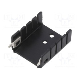 10 pcs : ATS-PCB1035 - Heatsink: extruded, U, TO220, black, L: 30mm, W: 25.4mm, H: 12.7mm