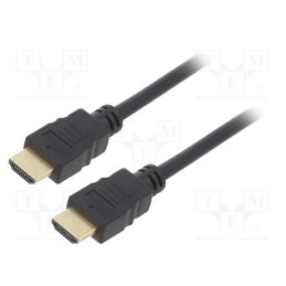 10 pcs : 61149 - Cable, HDCP 2.2,HDMI 2.0, HDMI plug,both sides, PVC, 0.5m, black