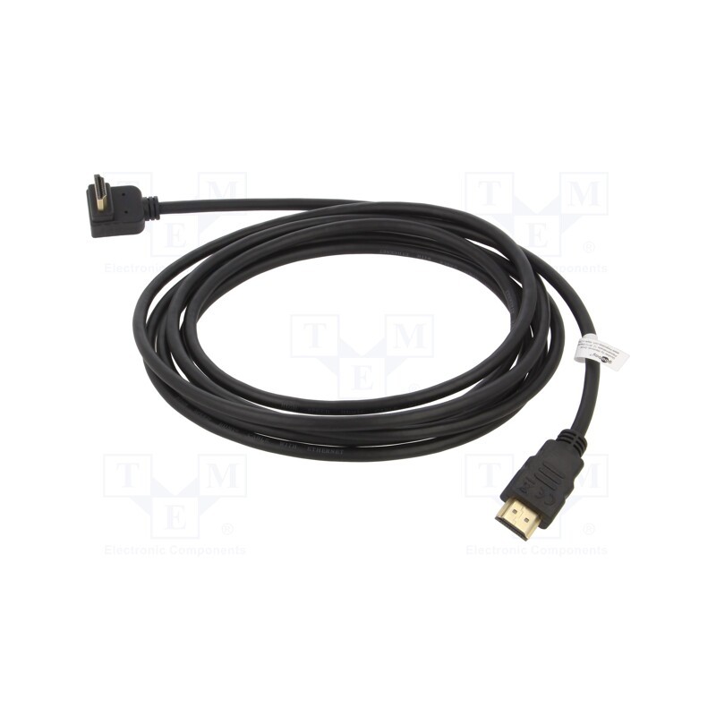 10 pcs : 61273 - Cable, HDCP 2.2,HDMI 2.0, HDMI plug,HDMI plug 270°, PVC, 1.5m