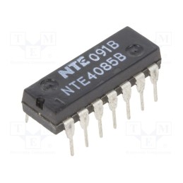 10 pcs : NTE4085B - IC: digital, AND-NOR,combination, Ch: 2, IN: 4, CMOS, THT, DIP14