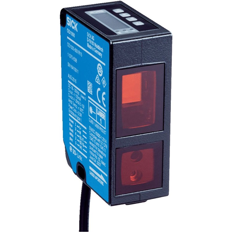 1 pcs - Sick Distance Distance Sensor, Block Sensor, 200 - 1000 mm Detection Range IO-LINK