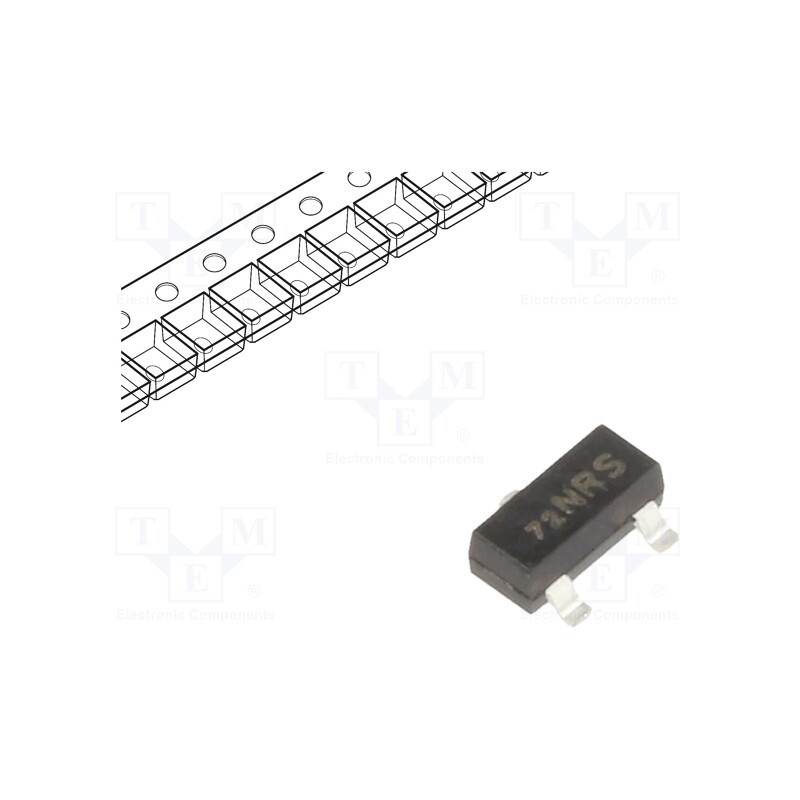 50 pcs : 2N7002-T1-GE3 - Transistor: N-MOSFET, unipolar, 60V, 0.115A, Idm: 0.8A, 0.08W, SOT23