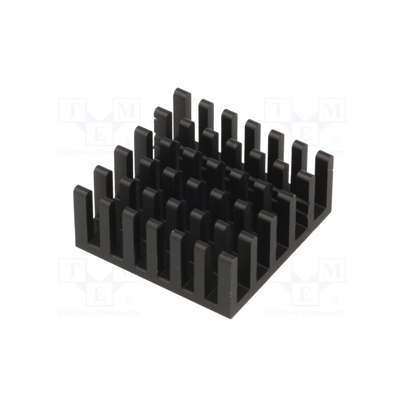 10 pcs : ICK BGA 23 X 23 X 10 - Heatsink: extruded, black, L: 23mm, W: 23mm, H: 10mm, aluminium