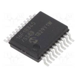 10 pcs : PIC16F18345-I/SS - IC: PIC microcontroller, 14kB, 32MHz, 2.3÷5.5VDC, SMD, SSOP20,