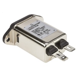 1 pcs - Schaffner 15A, 250 V ac Male Panel Mount IEC Filter FN9222-15-06, Faston None Fuse