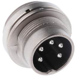 1 pcs - Amphenol C 091 D Series, 5 Pole Din Plug Plug, 5A, 300 V ac/dc IP67