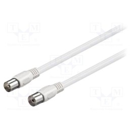 10 pcs : 66615 - Cable, 75Ω, 3m, coaxial 9.5mm socket,coaxial 9.5mm plug, PVC