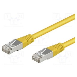 10 pcs : 68064 - Patch cord, SF/UTP, 5e, stranded, CCA, PVC, yellow, 0.5m, 26AWG