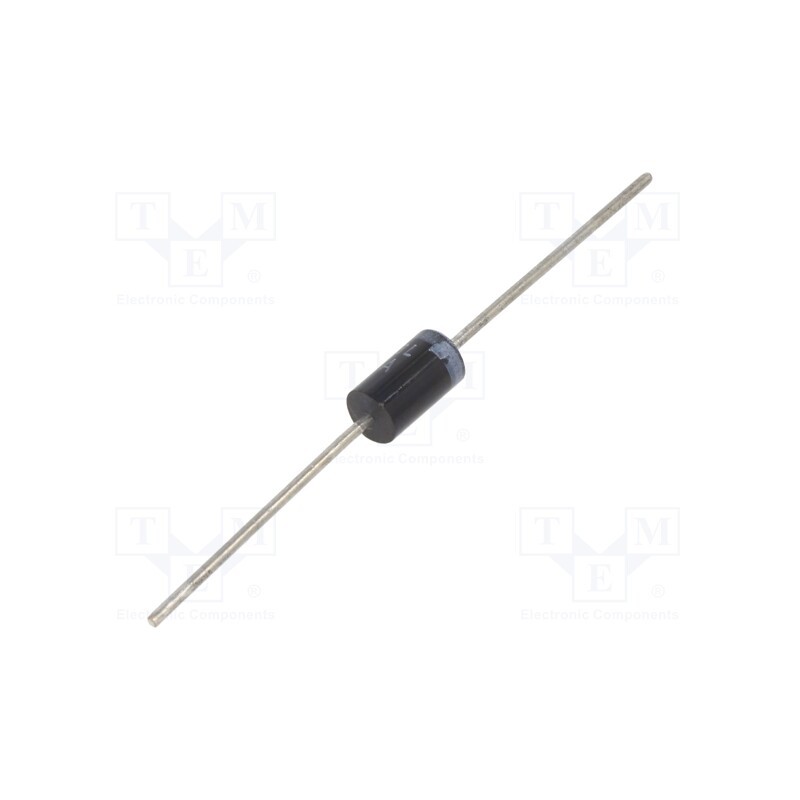 10 pcs : NTE5121A - Diode: Zener, 5W, 7.5V, Ø9,52x5,21mm, single diode, 10uA