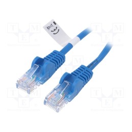10 pcs : 68355 - Patch cord, U/UTP, 5e, stranded, CCA, PVC, blue, 2m, 27AWG