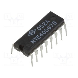 10 pcs : NTE40097B - IC: digital, buffer,non-inverting, Ch: 6, THT, DIP16