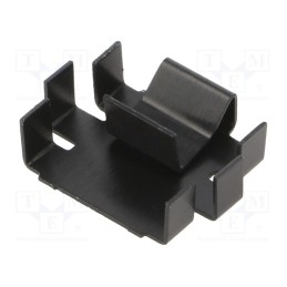 10 pcs : FI344/SE - Heatsink: moulded, U, TO220, black, L: 7.1mm, W: 25.4mm, H: 20.7mm
