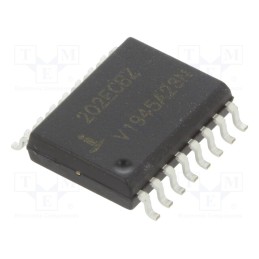 10 pcs : HIN202ECBZ - IC: interface, transceiver, full duplex,RS232, 230kbps, SO16-W
