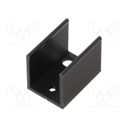 10 pcs : PR18/25/SE - Heatsink: extruded, U, TO220, black, L: 25mm, W: 18mm, H: 20mm, 17K/W