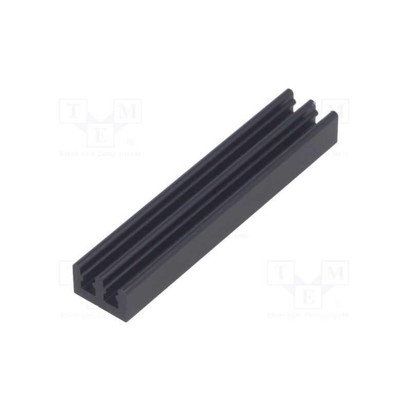 10 pcs : SK 646 50 SA - Heatsink: extruded, grilled, black, L: 50mm, W: 10mm, H: 6mm, anodized