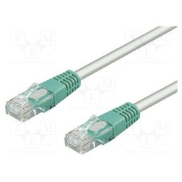10 pcs : 68609 - Patch cord, U/UTP, 5e, stranded, CCA, PVC, grey, 0.25m, 28AWG