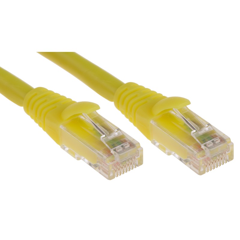 1 pcs - RS PRO Cat6 Male RJ45 to Male RJ45 Ethernet Cable, U/UTP, Yellow LSZH Sheath, 2m