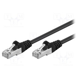 10 pcs : 68662 - Patch cord, F/UTP, 5e, stranded, CCA, PVC, black, 5m, 26AWG, shielded