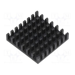 10 pcs : ICKBGA27X27 - Heatsink: extruded, black, L: 27mm, W: 27mm, H: 6mm, aluminium