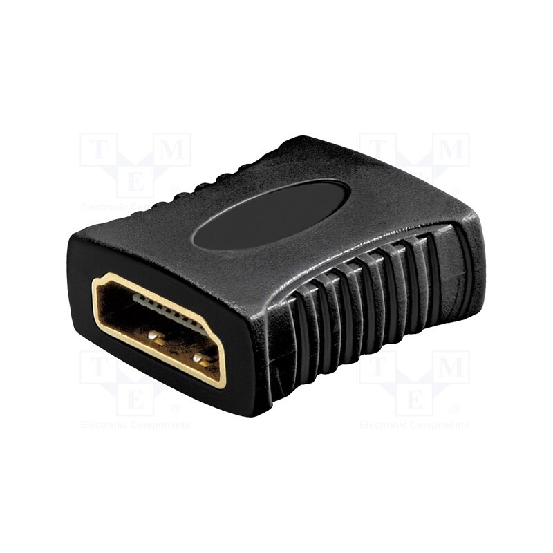 10 pcs : 68688 - Adapter, HDMI socket,both sides, black